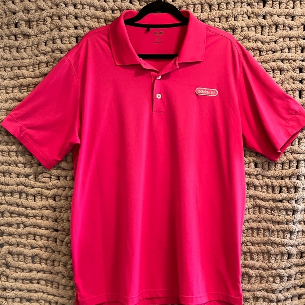 Adidas Men’s  Pink Golf Shirt Size XL